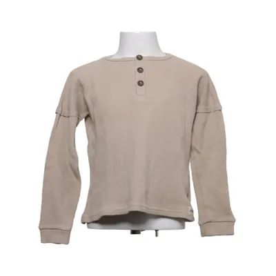 Henley Shirt (Beige) von Lil' Atelier Elasthan, Bio-Baumwolle