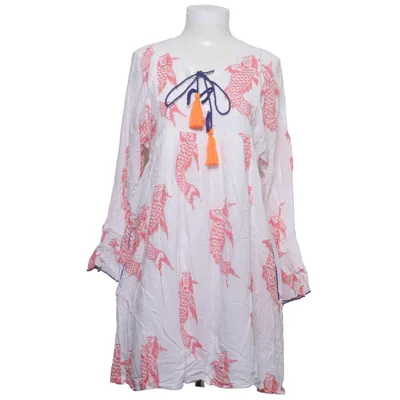 Kjole (Hvid, Pink) fra Place du Soleil Bomuld, Viscose