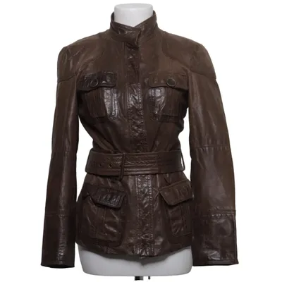 Leather jacket (Brown) from Zara Basic
