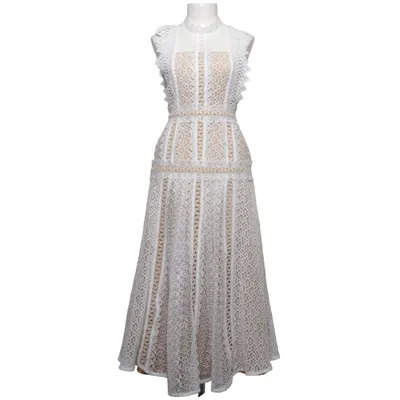Maxi dress (White, Beige) from Xueyuanfeng