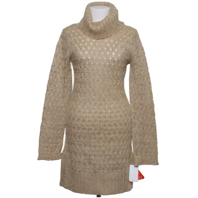 Jurk met col (Beige) van South Acryl, Mohair, Polyester