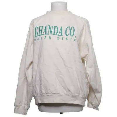Collegetröja (Vit, Grön) från Ghanda Bomull, Polyester