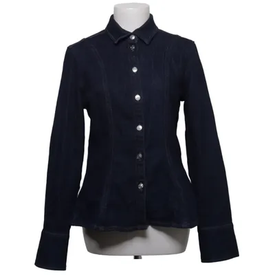 Denim blouse (Blauw) van Never Denim Elastaan, Gerecycled katoen