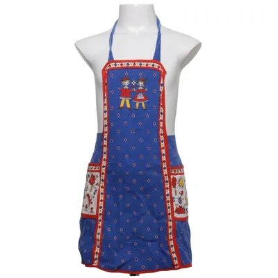 Schort (Blauw, Meerkleurig)