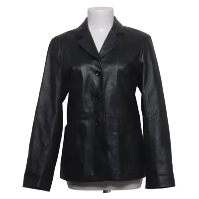 Leren blazer (Zwart) van Avitano