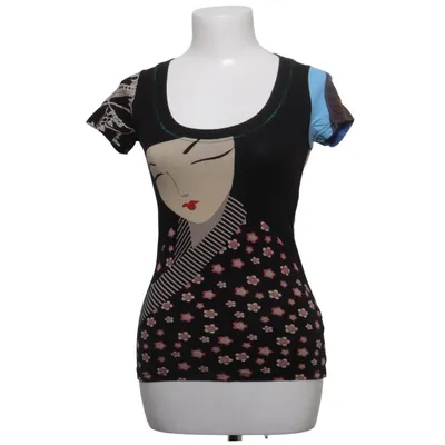 T-shirt (Svart, Flerfärgad) från Desigual Bomull, Viskos