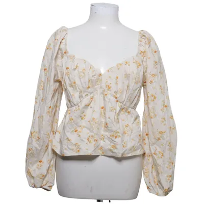 Blus (Vit, Gul) från Abercrombie & Fitch Bomull, Nylon, Polyester