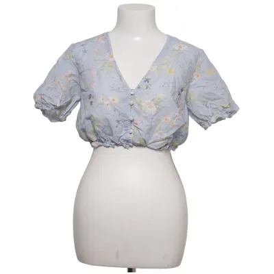 Crop Top (Blau, Mehrfarbig) von By Malina Baumwolle, Leinen