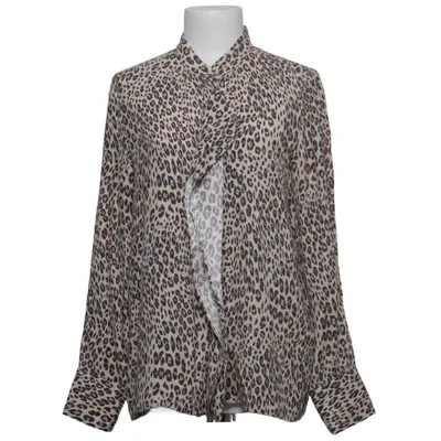 Blouse (Beige, Black) from Nice Connection Elastane, Silk