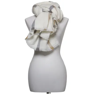 Sjaal (Wit, Grijs, Beige) van Zara Accessories Acryl