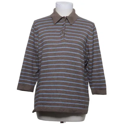 Pull-over (Marron, Bleu) de Peter Hahn Cachemire, Soie