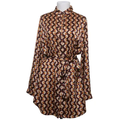 Skjortekjole (Beige, Sort, Rød) fra Quiz Polyester