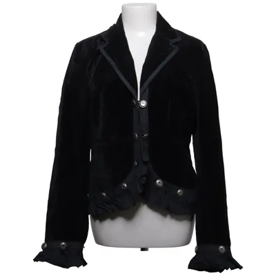 Blazer (Black) from La Ligna Acetate, Cotton, Elastane, Metallic fiber, Polyamide, Polyester