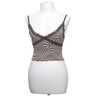 Crop top (Brun, Hvid, Sort) fra Divided by H&M Elastan, Polyester