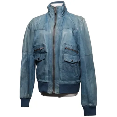 Leren jack (Bomber 061) van Goosecraft Katoen, Leer, Polyester
