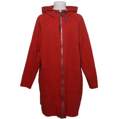 Hoodie (Red) from Ulla Popken Cotton, Elastane, Polyester