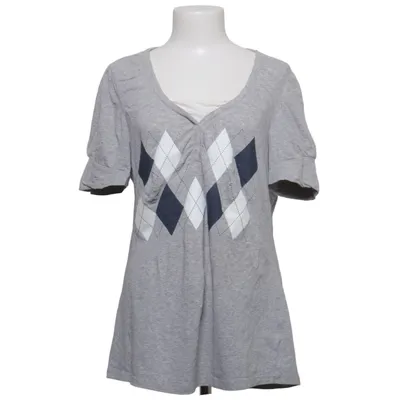 T-shirt (Grijs, Wit, Blauw) van Number One Katoen, Elastaan