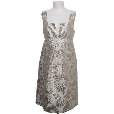 Robe (Blanc, Argent) de Parosh Acétate, Fibre métallique, Polyamide, Polyester, Viscose