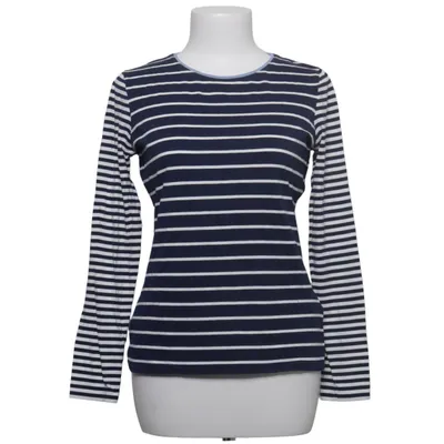 T-shirt à manches longues (Bleu, Blanc) de Lands' End Coton, Élasthane, Modal