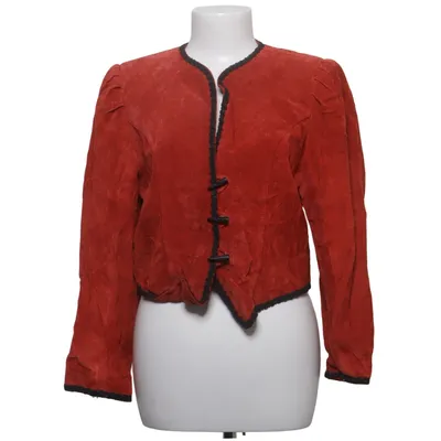 Veste en cuir (Rouge) de Molltan Acétate, Cuir, Polyamide