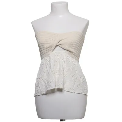 Top tube (Blanc, Beige) de Zara Coton