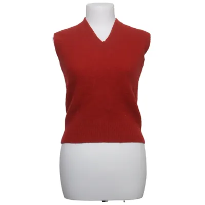 Pull sans manches (Rouge) de Lecomte Laine
