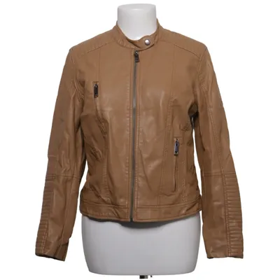 Bikerjack (Beige) van Jean Pascale Polyester, Polyurethaan, Viscose