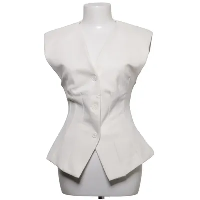 Gilet (Wit) van Zara Katoen, Elastaan, Polyester
