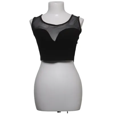 Crop top (Sort) fra Young Blood Elastan, Polyester