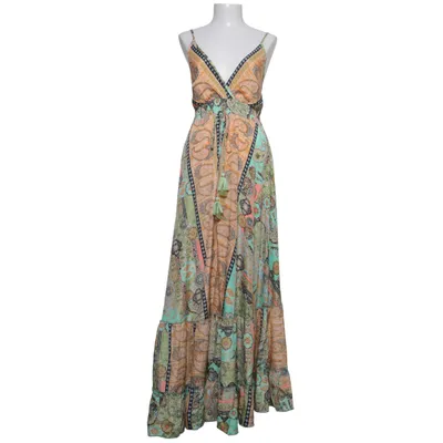 Maxi jurk (Groen, Oranje, Meerkleurig) van Flex Moda Polyester, Zijde, Viscose