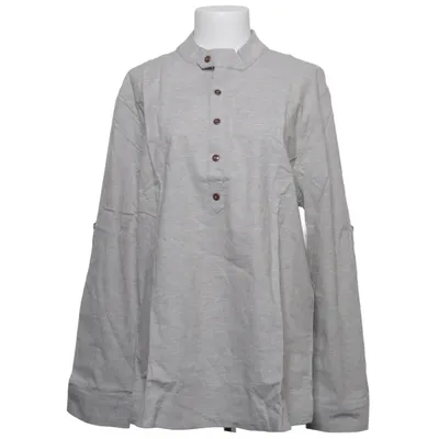 Chemise (Gris) de Allegra K Coton