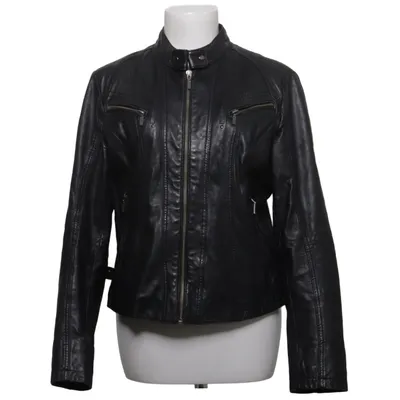 Leren jack (Zwart) van Saki Collection Leer