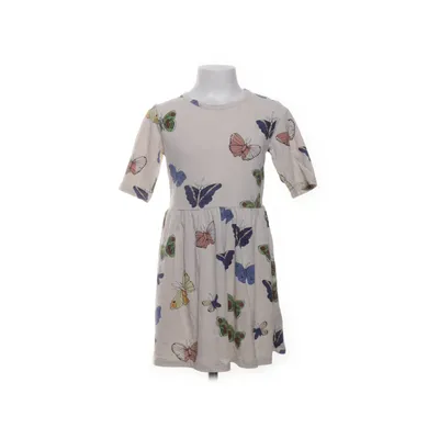 Klänning (Beige, Flerfärgad) från Mini Rodini Elastan, Ekologisk bomull