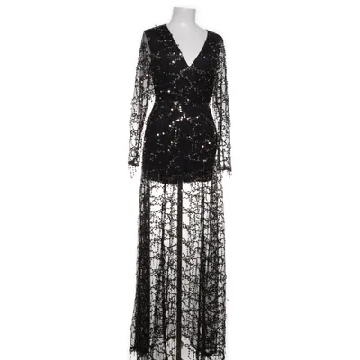 Långklänning (Svart, Guldfärgad) från Kanela Bomull, Polyester