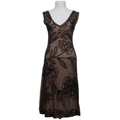 Robe de cocktail (Marron, Beige) de Hunza Élasthane, Polyamide, Viscose