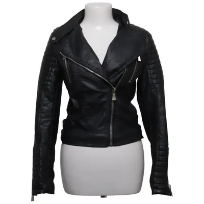 Biker jacket (Black) from Voyelles Polyester, Polyurethane