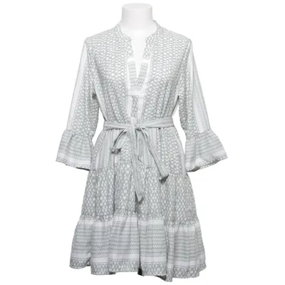 Klänning (Grön, Vit, Flerfärgad) från Pigalle Polyester