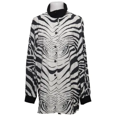 Blouse (Black, White) from Heidemann Viscose