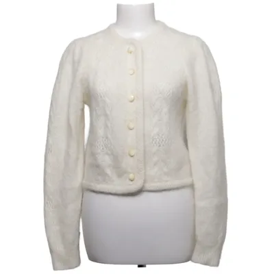 Cardigan (Hvid) fra La Maille Sézane Elastan, Mohair, Polyamid, Viscose, Uld