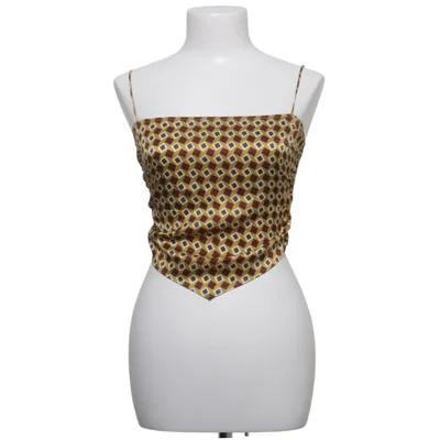 Crop top (Grön, Flerfärgad) från Reformation Silke
