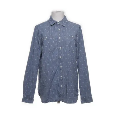 Chemise en jean (Bleu, Blanc) de Lands' End Coton, Élasthane