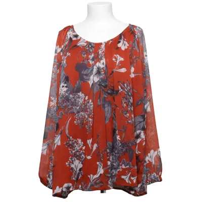 Blus (Röd, Flerfärgad) från Isolde Polyester