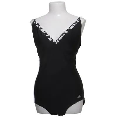Badedragt (Sort, Hvid) fra Adidas Elastan, Polyamid, Polyester