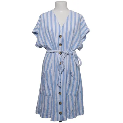 Shirt dress (Blue, White) from Kelso Linen, Viscose