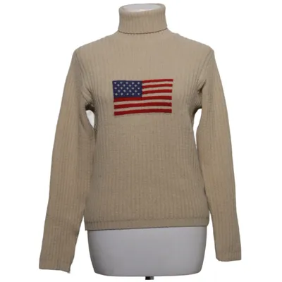 Turtleneck (Beige, Multicolored) from Lycra Acrylic, Elastane