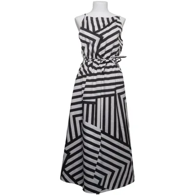 Maxi jurk (Zwart, Wit) Katoen, Polyester