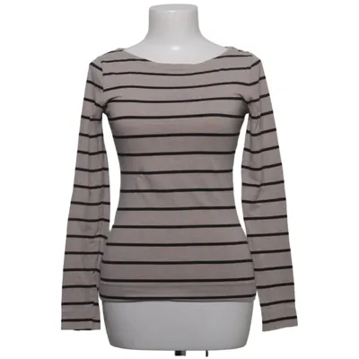 Langærmet t-shirt (Beige, Sort) fra H&M Bomuld, Elastan