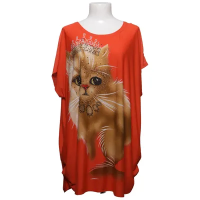 Top (Rot, Braun) von Bambus Baumwolle, Elasthan, Polyester