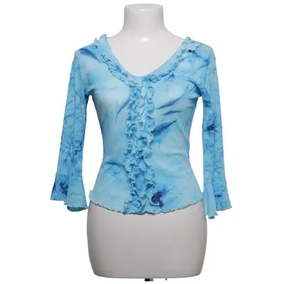 Blouse (Blue, White) from Maxwell Polyester
