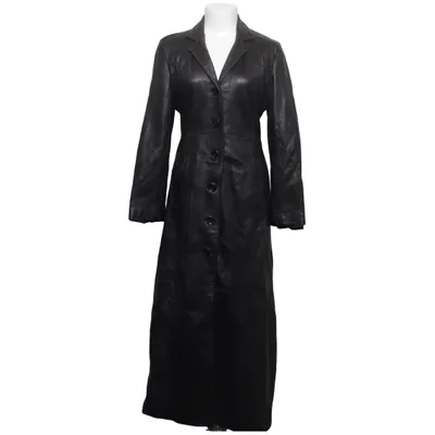 Veste longue en cuir (Noir) de Real Leather Studio Cuir